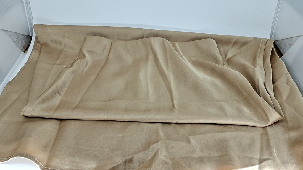 Women's Long Satin Maxi Skirt, High Waisted, Champagne, Size S