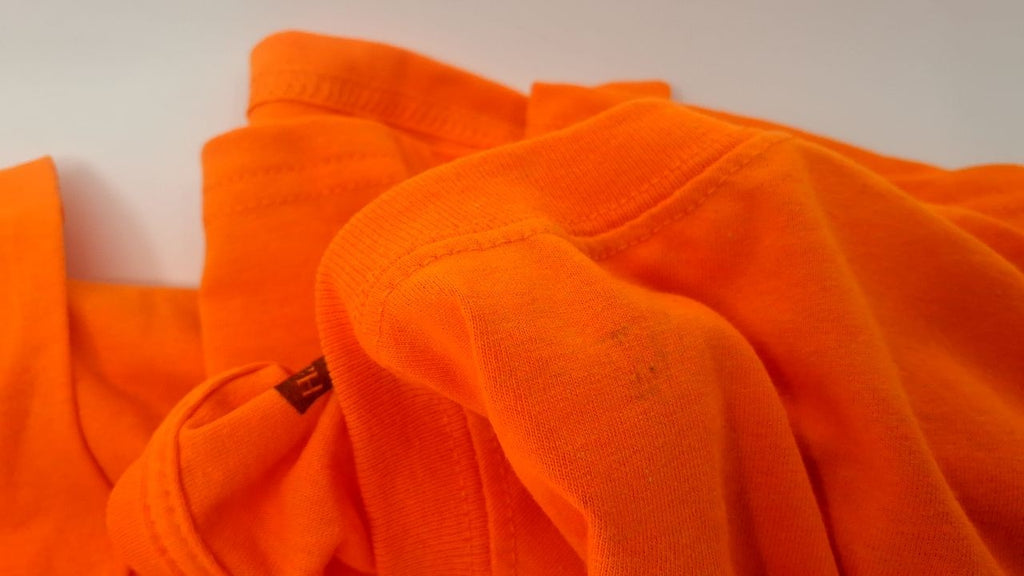 Hanes Men's Workwear Short Sleeve Tee 2-Pack, Safety Orange, XX-Large