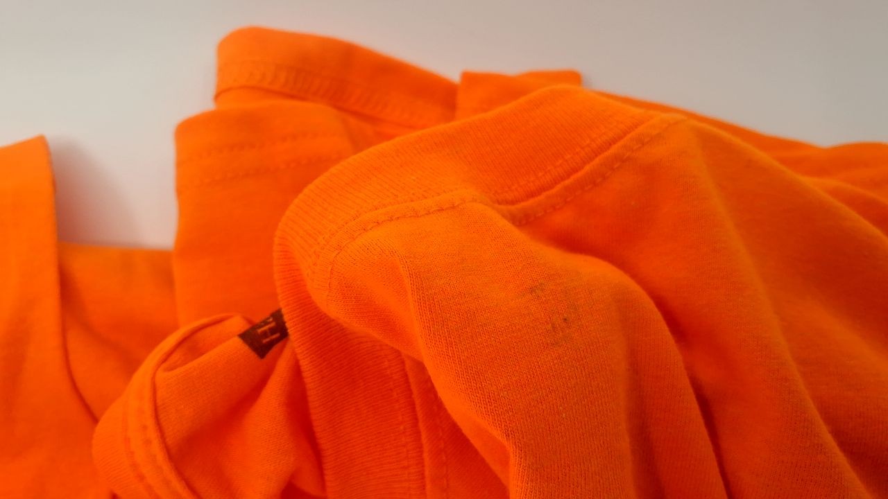 Hanes Men's Workwear Short Sleeve Tee 2-Pack, Safety Orange, XX-Large