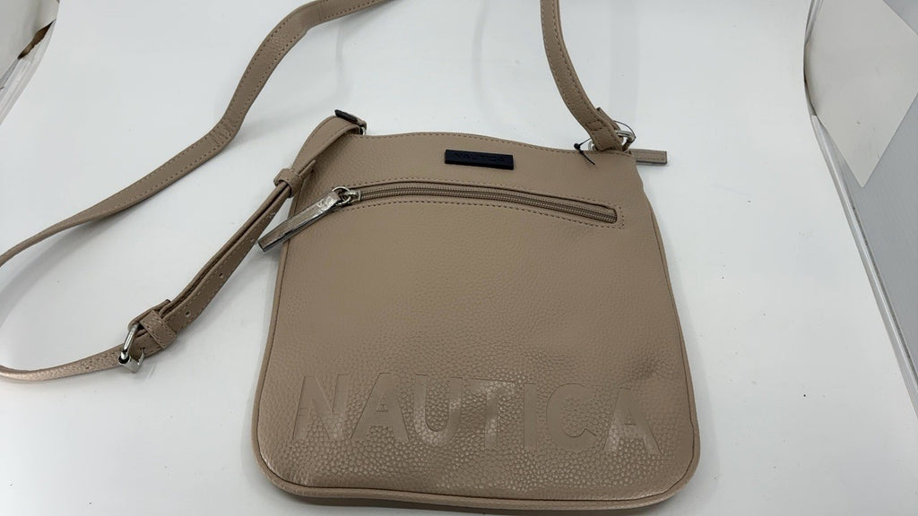 Nautica womens Lakeside Signature Sand Jaquard North South Crossbody Bag