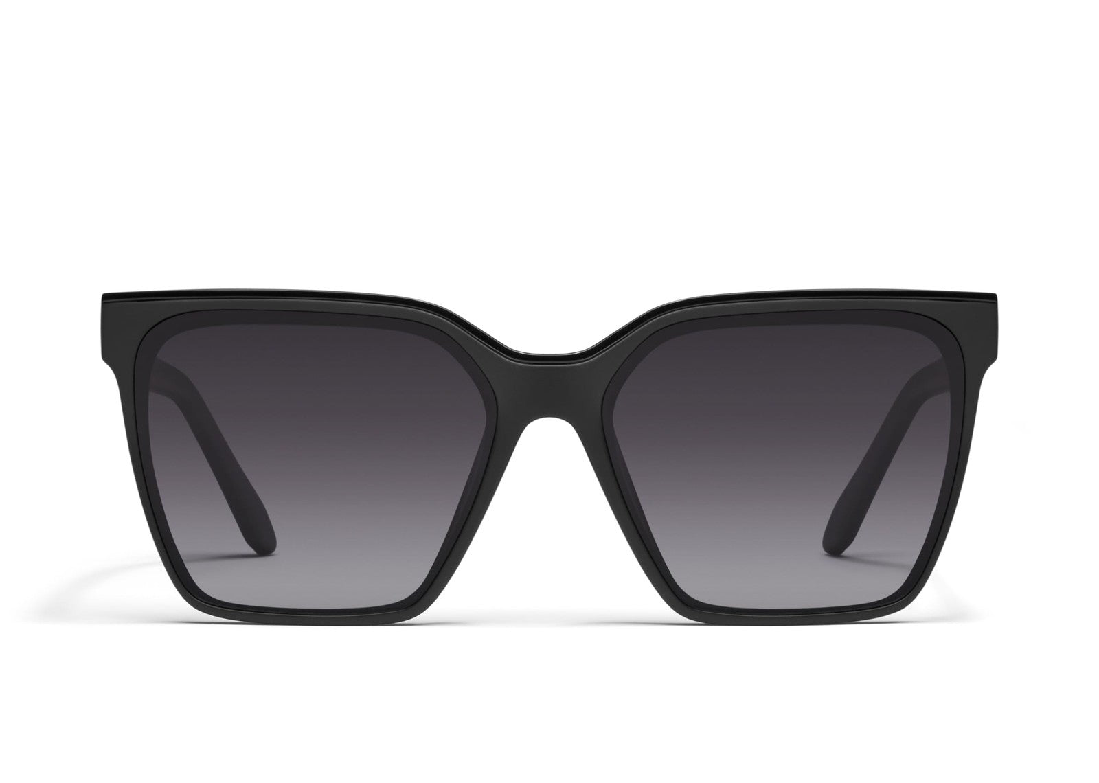 Quay Women's Polarized Sunglasses, Large Square, Black, UV Protection