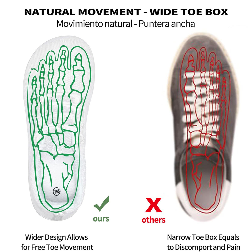 Limberun Wide Toe Box Sneakers White 5W/4M Minimalist Walking Shoes