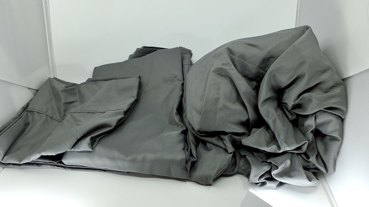 Soft Microfiber 4-Piece Bed Sheet Set, King, Dark Gray, 14in Deep Pockets