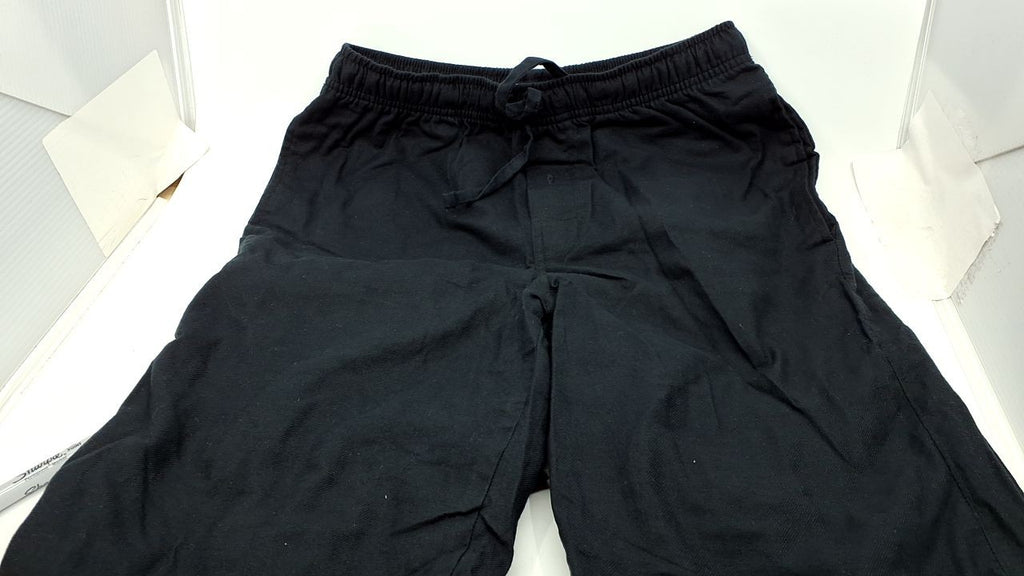 X-Small Black Flannel Pajama Pants for Men, Comfortable Sleepwear Size X-Small