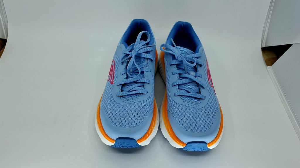 Skechers Women's Max Cushioning Endeavour Canova Sneaker, Blue/Orange, 7