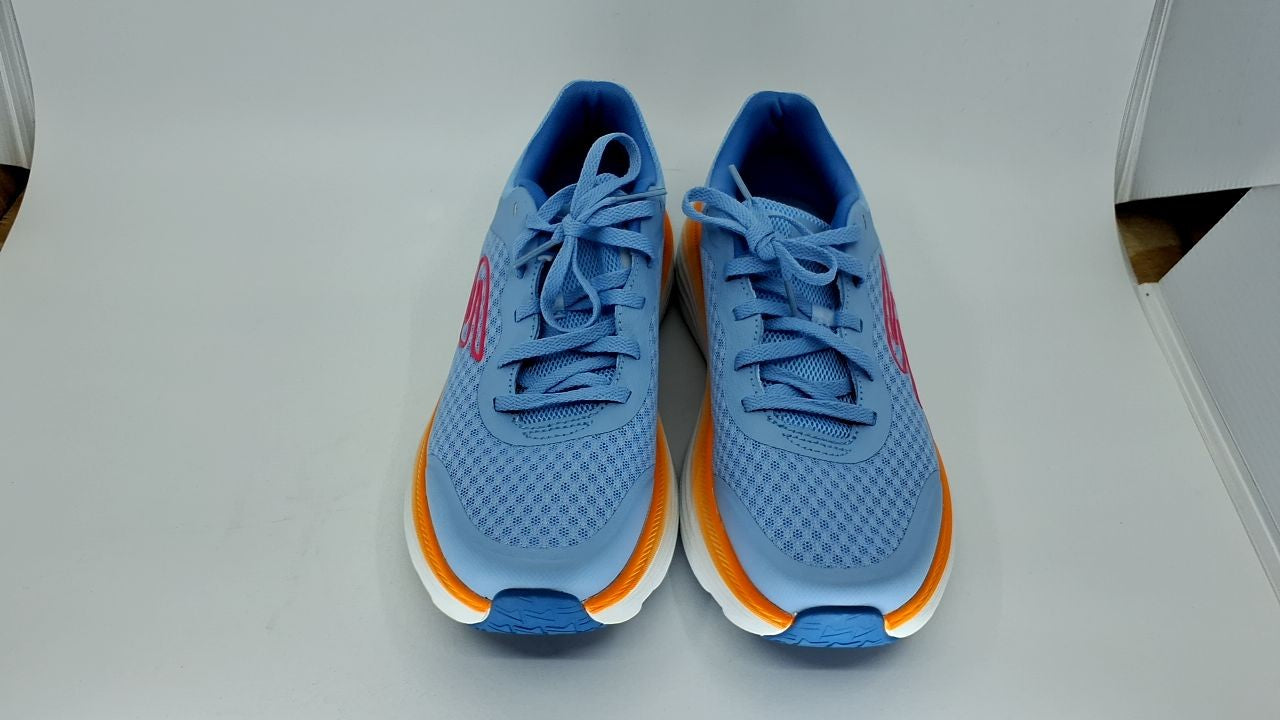 Skechers Women's Max Cushioning Endeavour Canova Sneaker, Blue/Orange, 7
