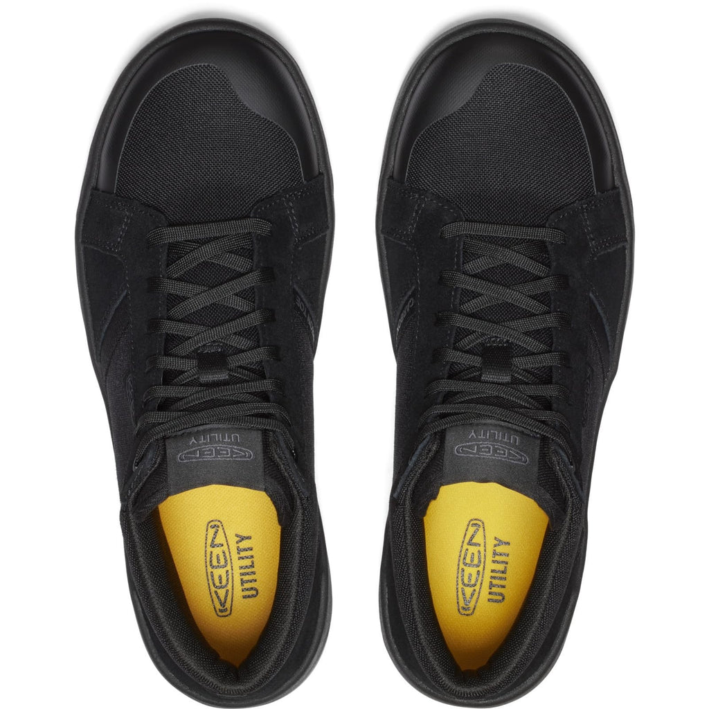 Men's KEEN Kenton Mid Top Sneakers Black/Gum Composite Toe 11.5