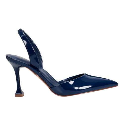 Marc Fisher Women's HADYA Pump, Dark Blue Patent 400, 8