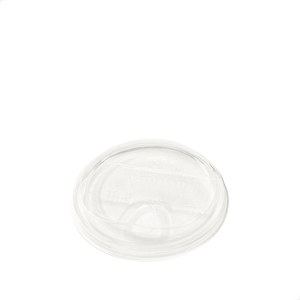 50-Pack Clear Flat Sip Lids - 96mm Plant Based for TOSSWARE Cups