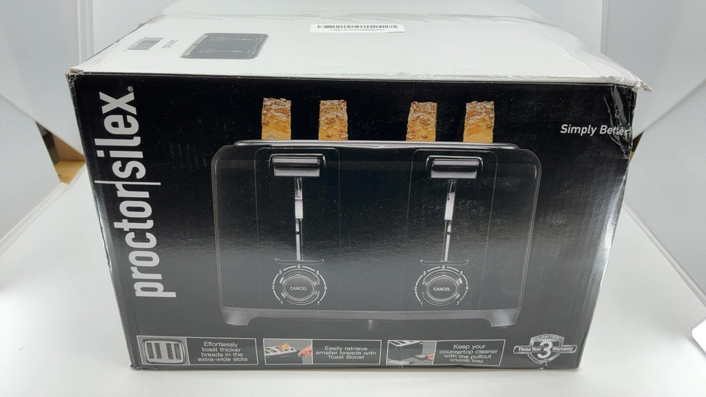 Proctor Silex 4 Slice Toaster, Extra Wide Slots & Variable Browning Control