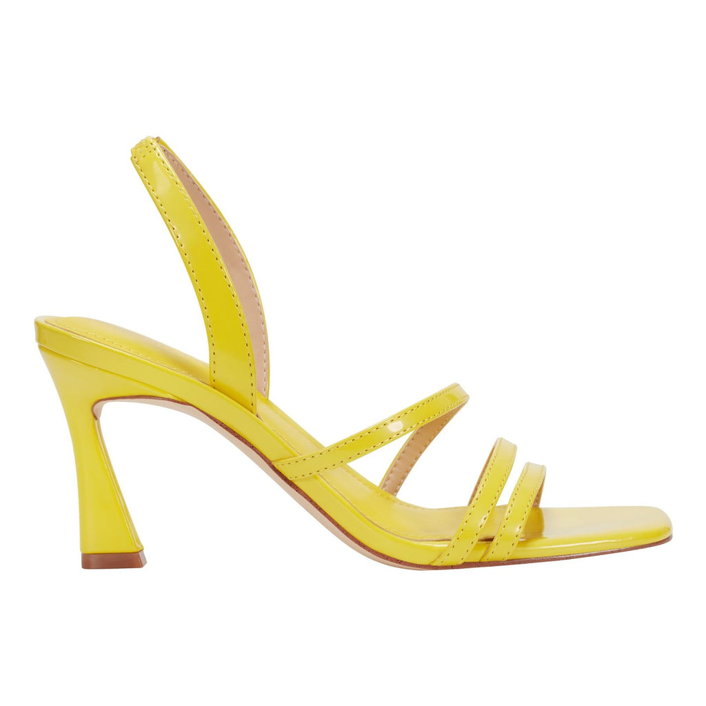 Nalina Heeled Sandal 8.5 Yellow Patent by Marc Fisher