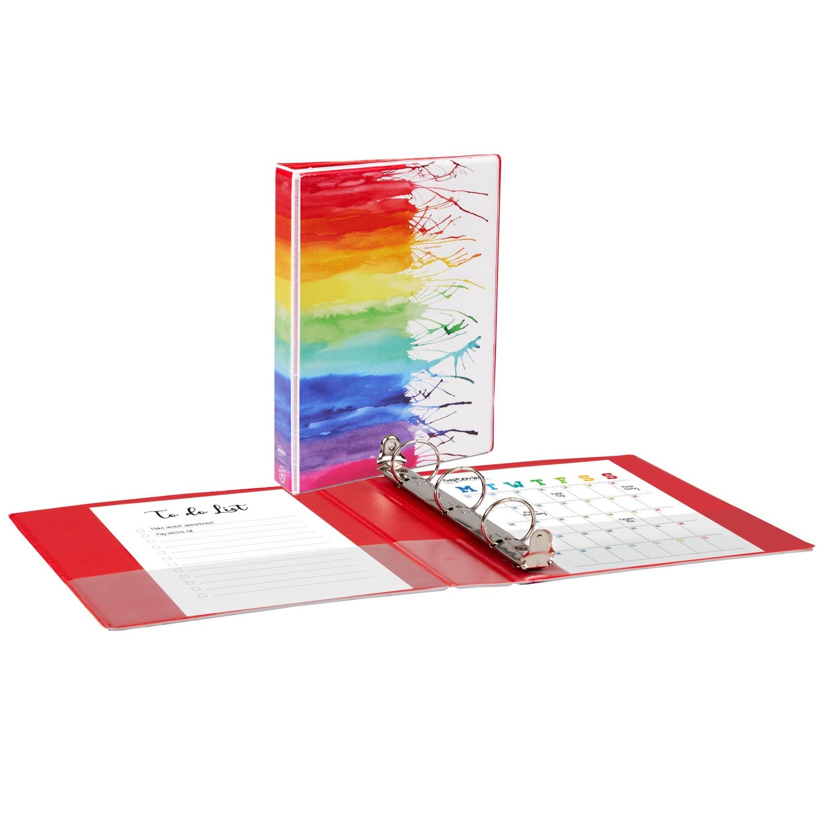 Avery 5.5x8.5 Mini Binder w/ 1" Gap Free Rings, Rainbow Color