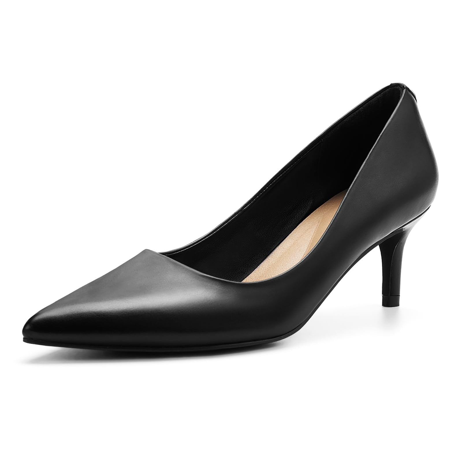 ZURIN Women's Black Pointed Toe Stiletto Heels 2.5in Pumps Size 10