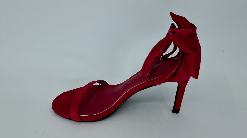 Coutgo Womens Stiletto Heels, Ankle Strap Sandals, Rosy Red, Size 5.5