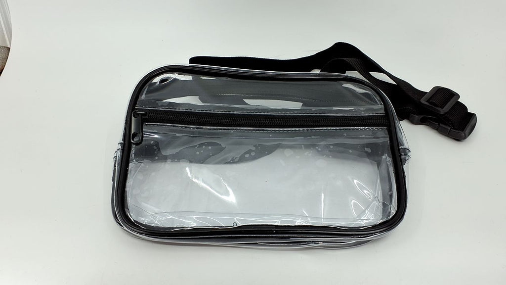 Transparent Crossbody Bag for Concerts & Sports, Medium Size, Black
