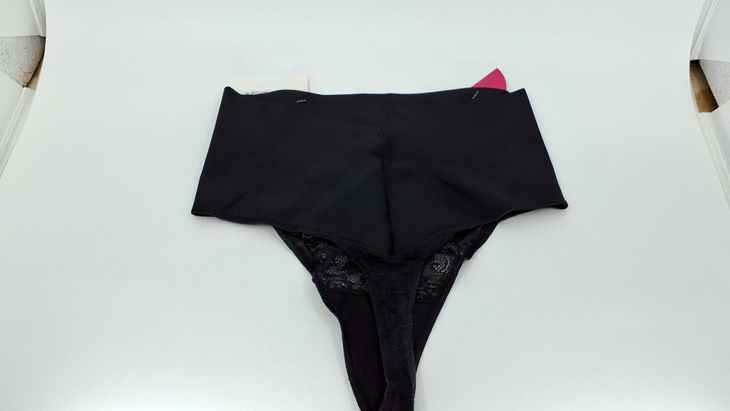 Maidenform Tame Your Tummy Shaping Lace Thong, Black, Size Small