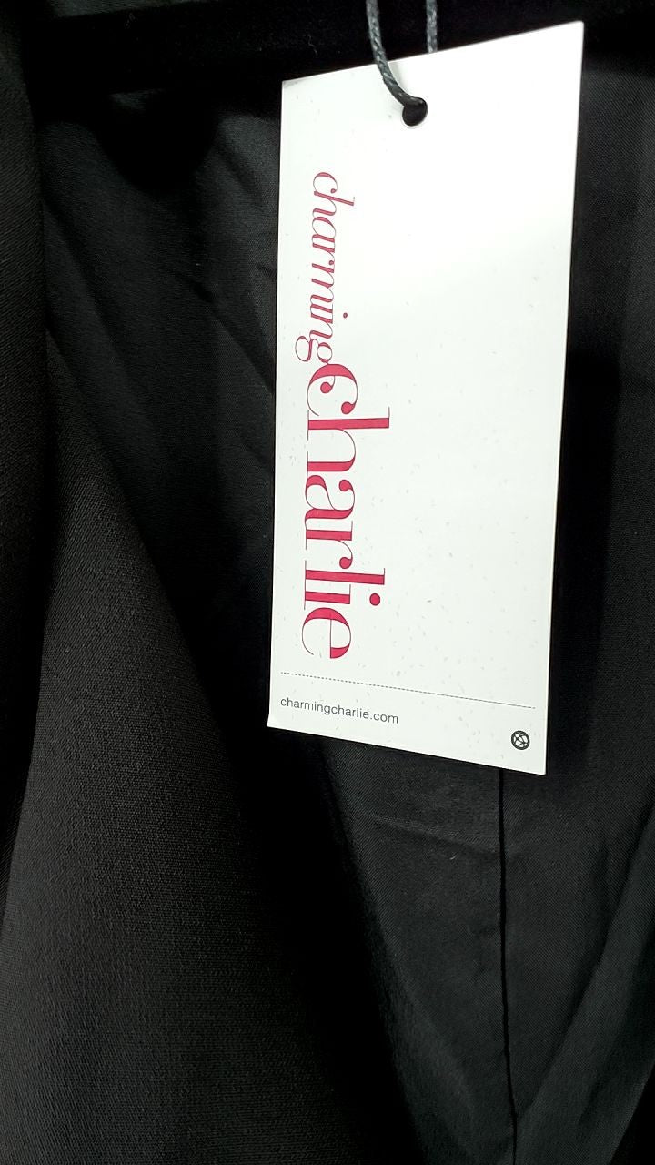 Lapel Collar One Button Blazer