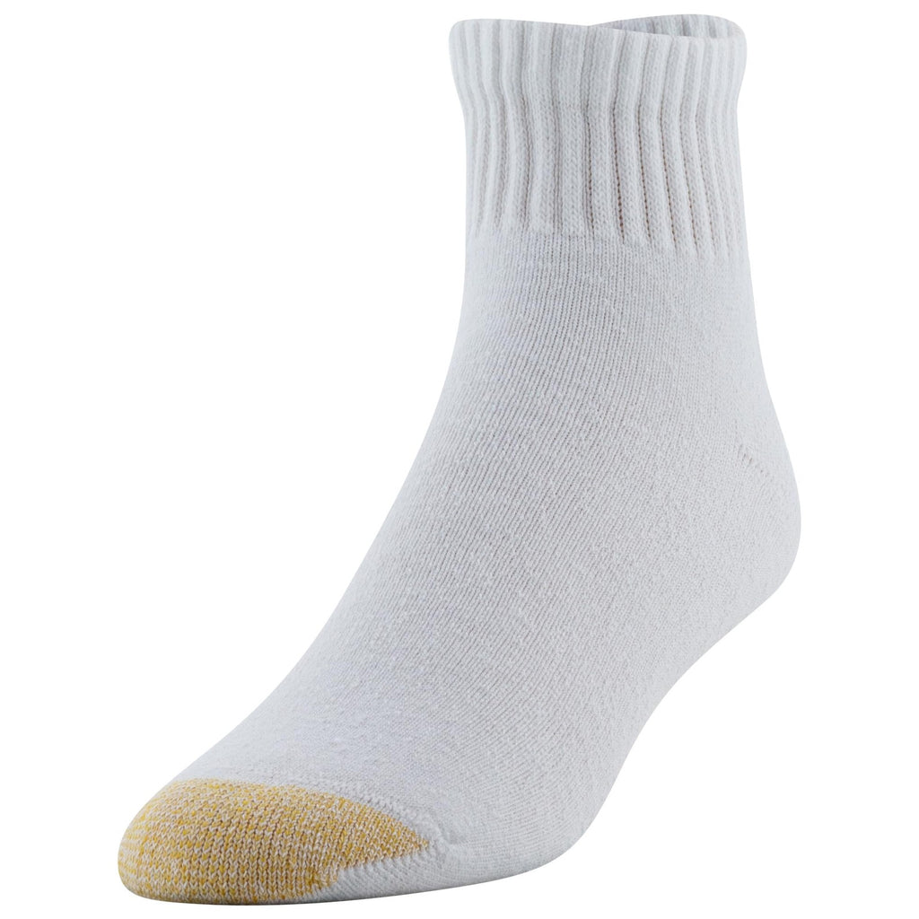 Men's GOLDTOE 656P Cotton Athletic Socks, White, 6-Pairs, X-Large