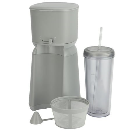 Mainstays Single Serve Iced Coffee Maker, Soft Silver