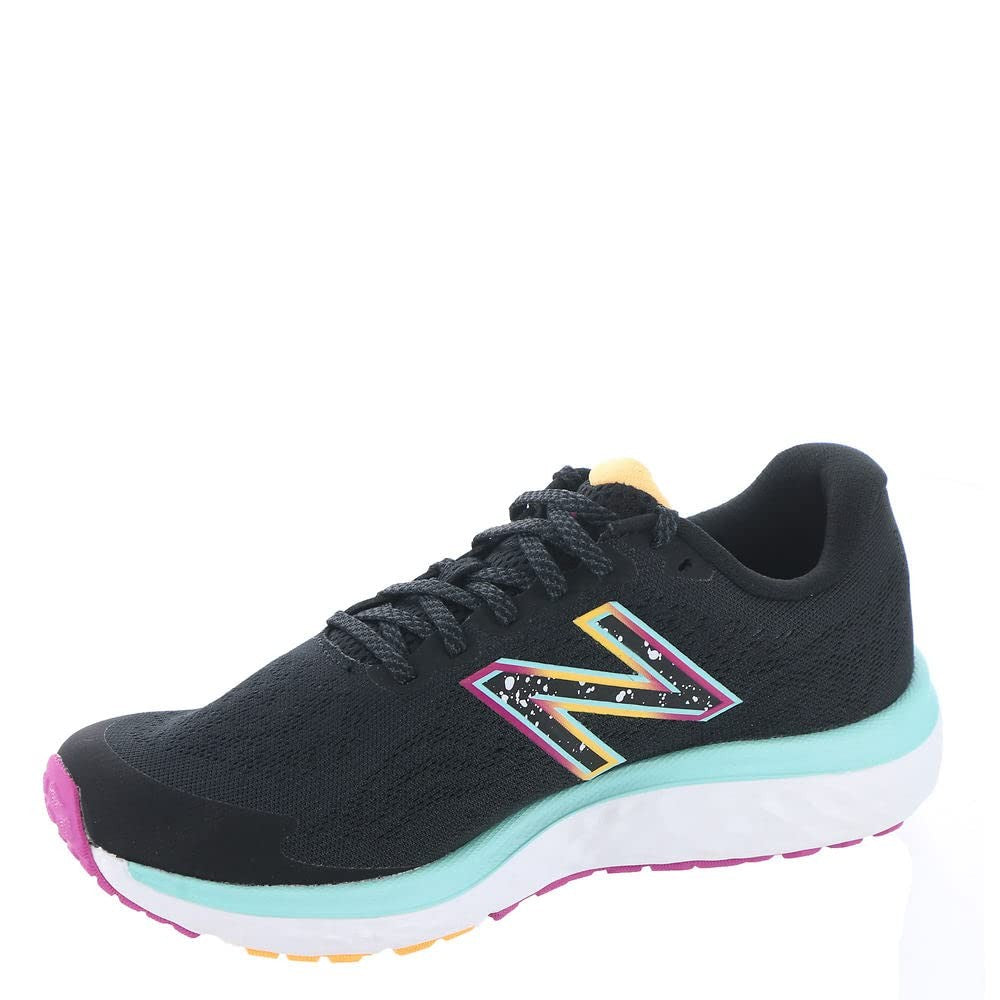 New Balance Women's Fresh Foam 680 V7 Running Shoe, Black/Surf/Lemonade, 6