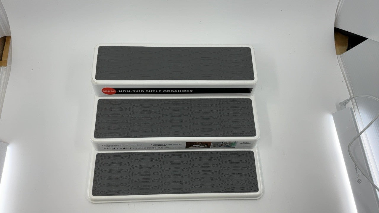 Copco 3-Tier Spice Organizer, 10-Inch Non-Slip Shelf for Cabinets