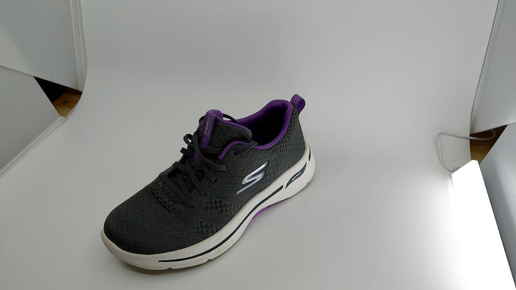 Skechers Women's Go Walk Arch Fit Unify Sneaker, Gray/Lavender, 7