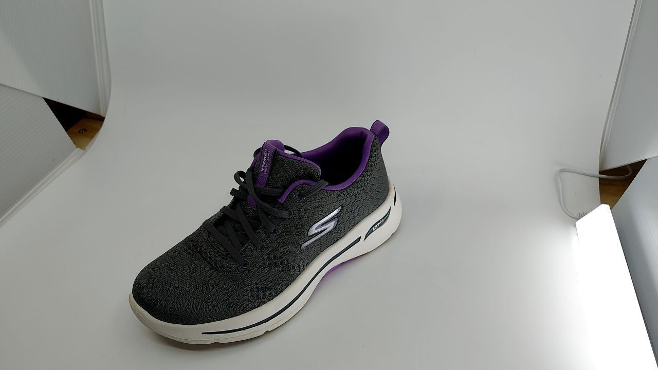 Skechers Women's Go Walk Arch Fit Unify Sneaker, Gray/Lavender, 7