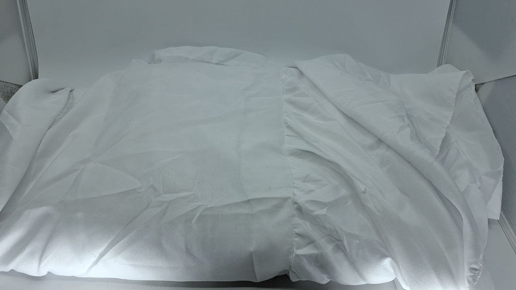 Curtainworks Flounced Ruffle Rod Pocket one Curtain Panel, 63 in, White