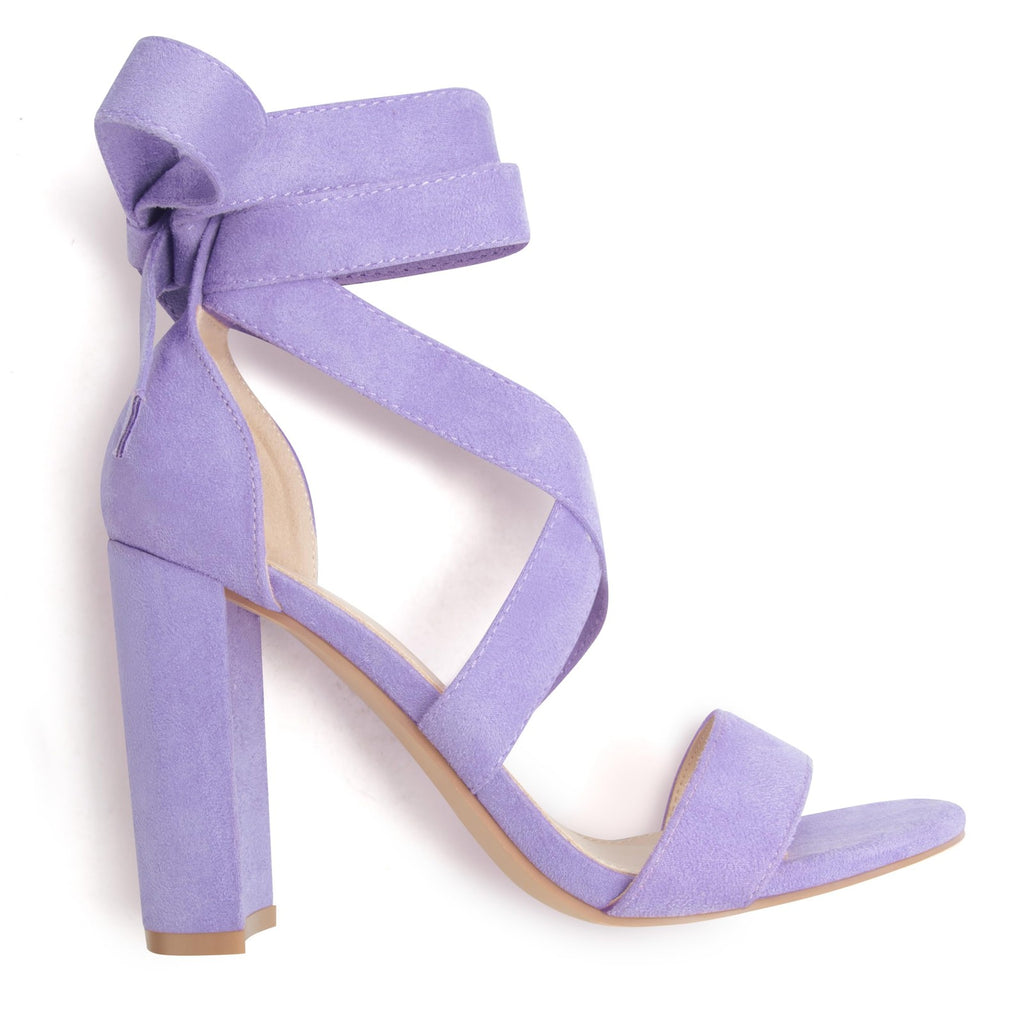 Strappy Heels for Women Chunky Heels High Heeled Sandals with Lace Up Sandals, 9