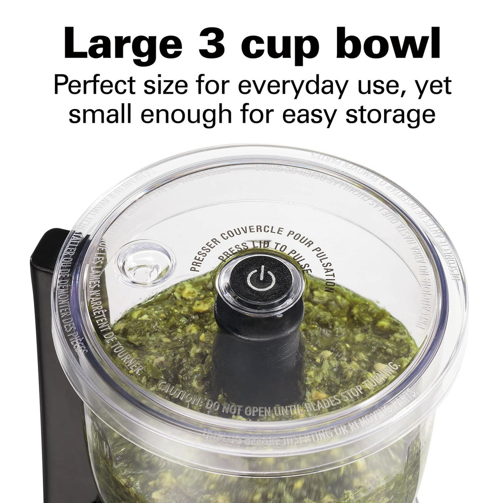 Electric Vegetable Chopper, 3-Cup, Black, 350 Watts, Hamilton Beach