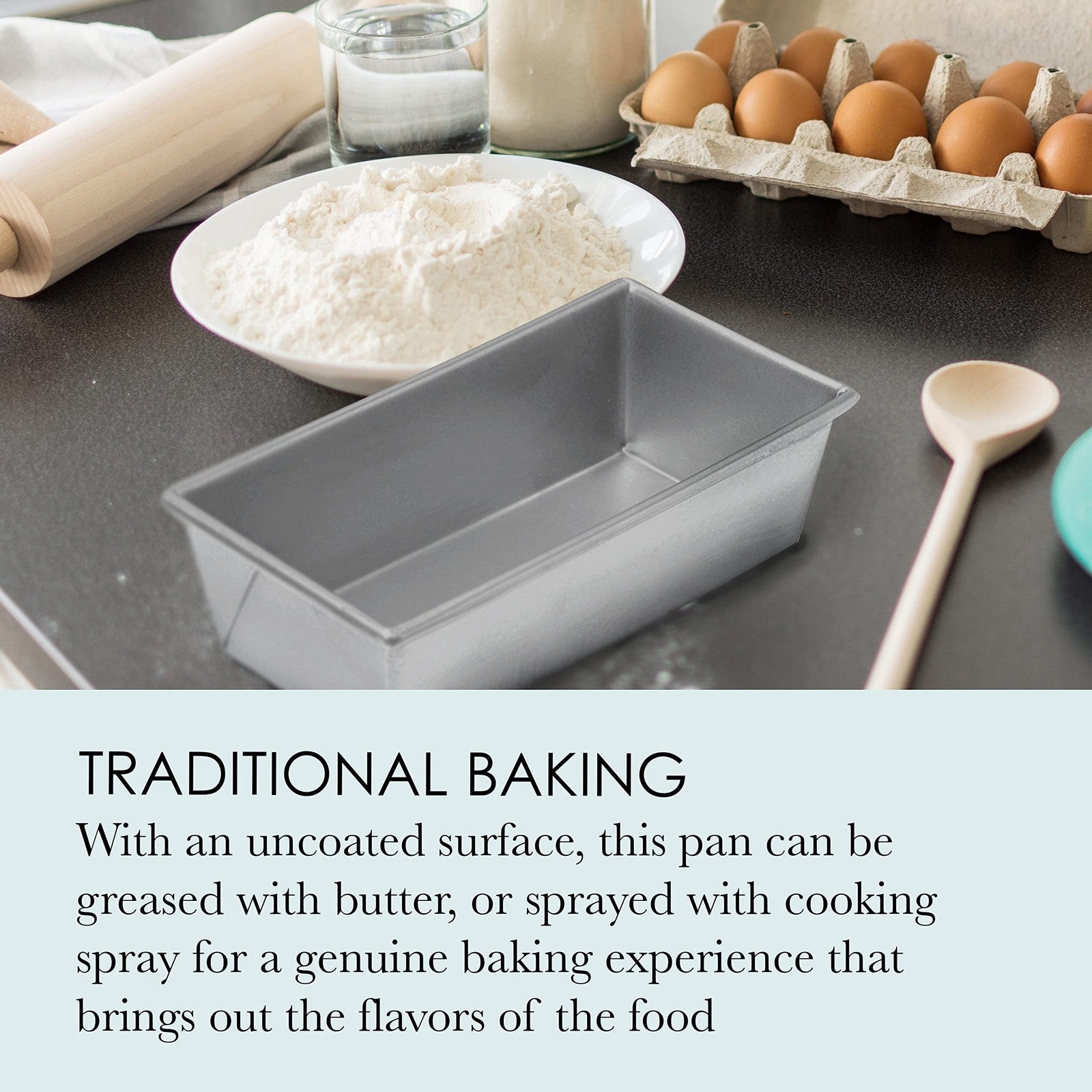 Chicago Metallic 1-Pound Loaf Pan, Heavy-Weight Aluminized Steel