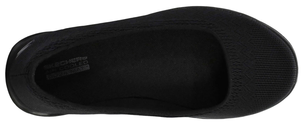 GO Walk Lite Dreamer Ballet Flat, Women's, Skechers, Black, 7.5 M