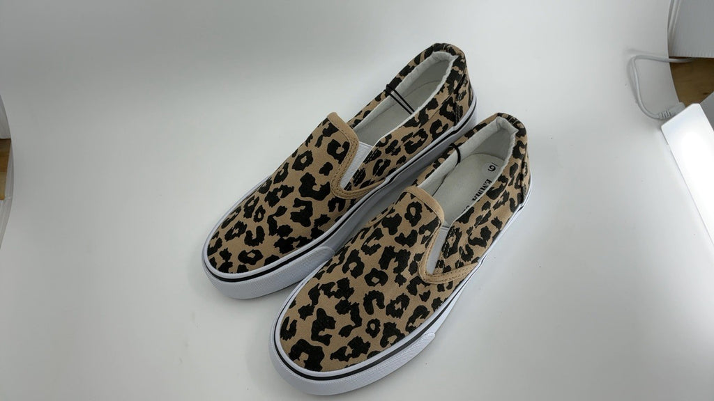 Size 6 Leopard Slip On Fashion Sneakers for Women, Casual & Comfortable