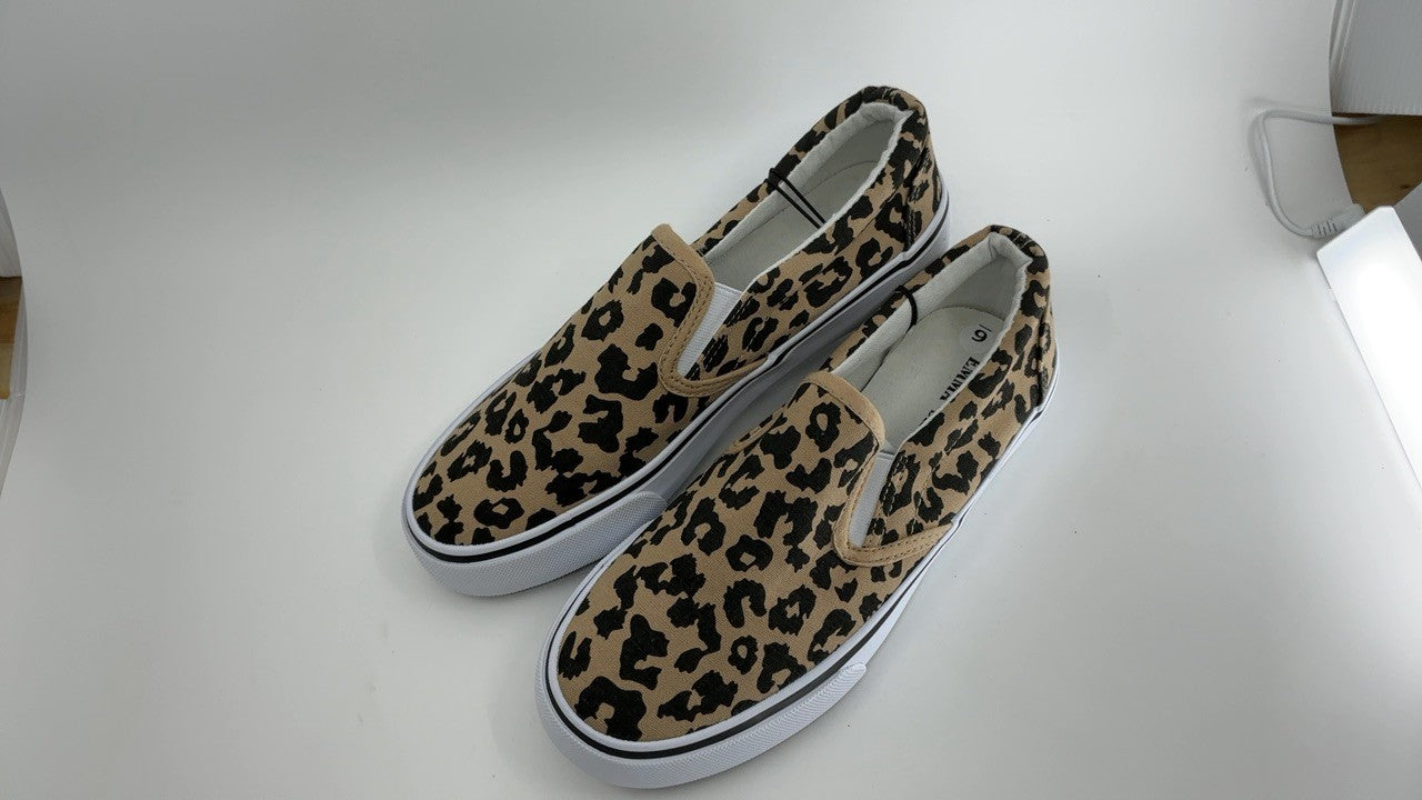 Size 6 Leopard Slip On Fashion Sneakers for Women, Casual & Comfortable