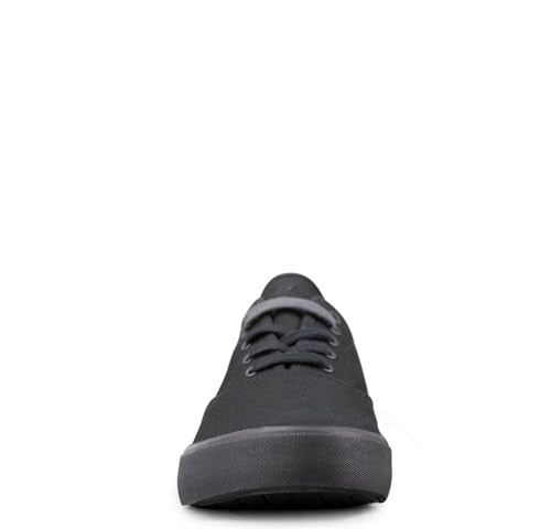 Men's Lugz Lear Classic Sneakers Black 10.5 W Lace-Up Canvas Shoes
