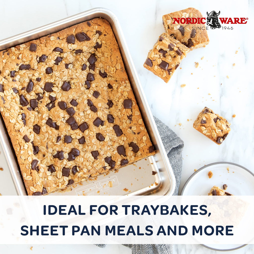 Commercial 9x13 Rectangular Cake Pan, Aluminum, 12.9x9.5x2.5 in