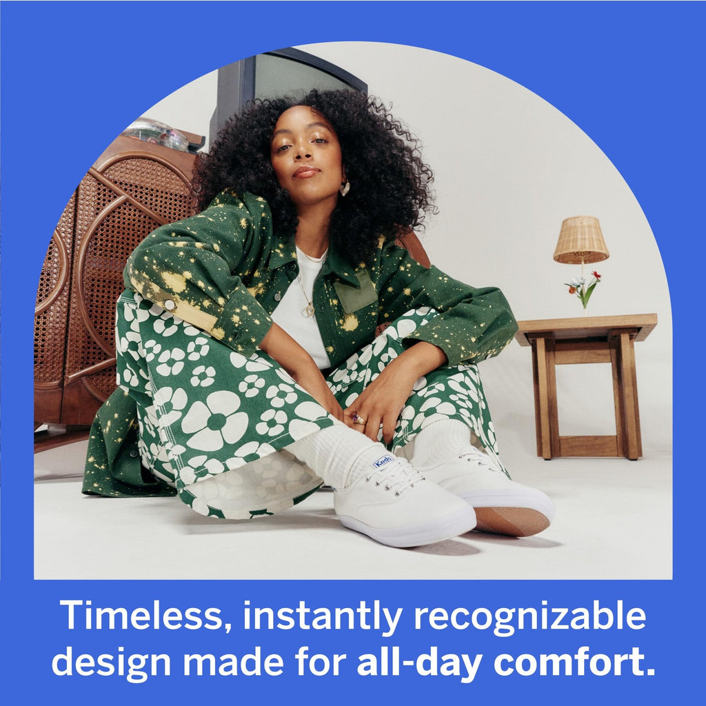 Keds Women's Champion Original Canvas Lace-Up Sneaker, White, 12 W US