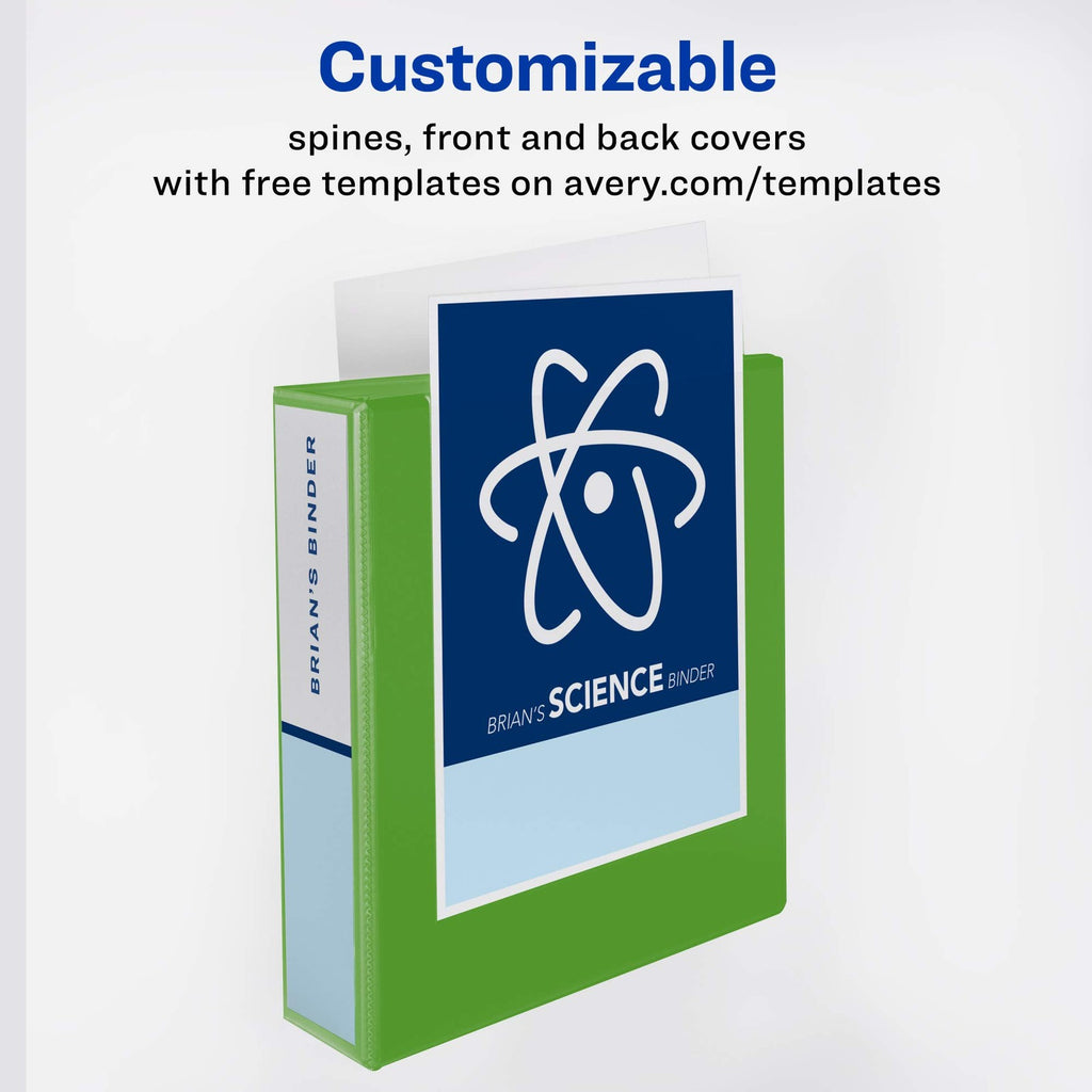 1" Avery Heavy-Duty View Binder, Chartreuse, One-Touch EZD Rings