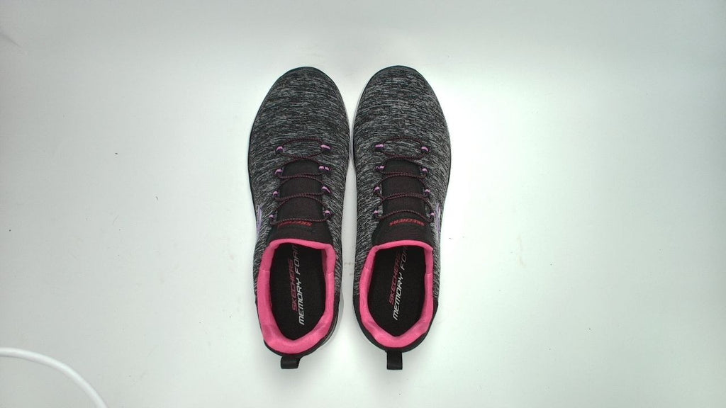 Skechers Women's Summits-Quick Getaway Sneaker, Black/Pink, 9 M US