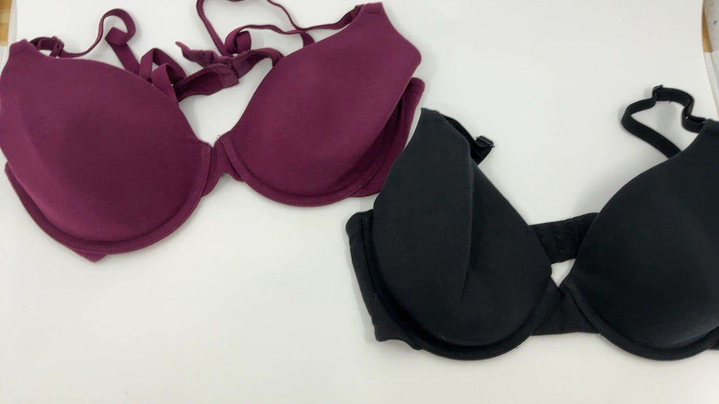 Fruit of the Loom Womens T-Shirt Bra, Lilac Whisper/Purple Velvet/Black, 38B US