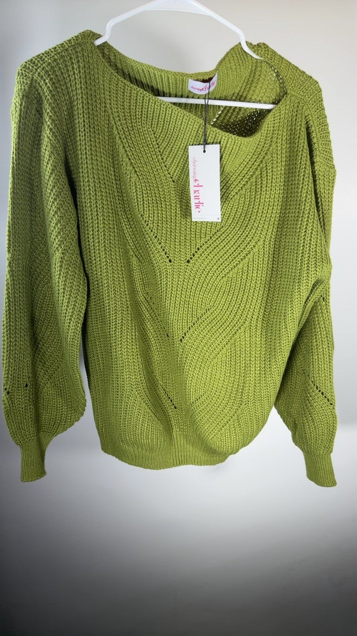 Openwork Long Sleeve Sweater