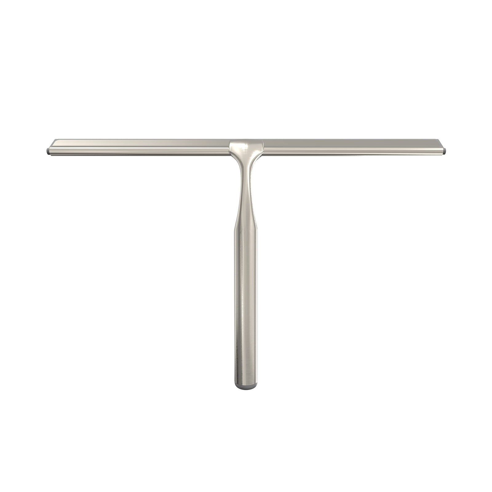 Heavy Duty 12 In Shower Squeegee w/ Silicone Blade & Brushed Nickel Hook