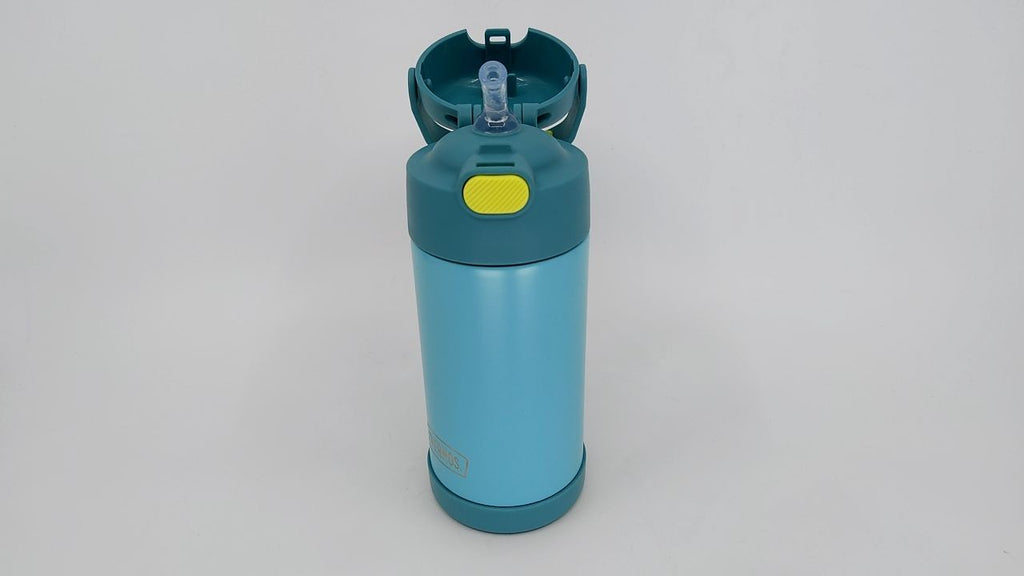 Kids 12oz Stainless Steel Water Bottle w/ Straw, THERMOS FUNtainer Blue/Green