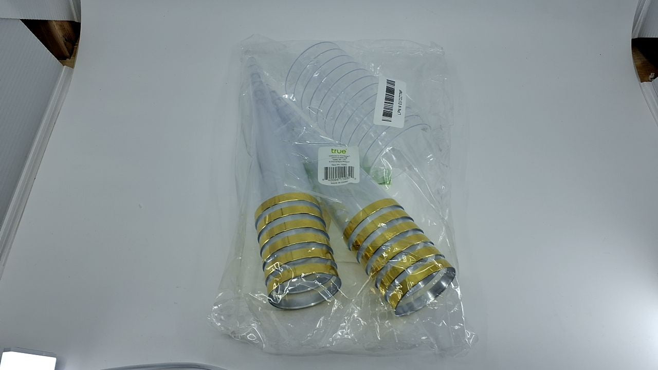 Gold Rimmed Disposable Champagne Flutes, 5.5oz, Set of 12