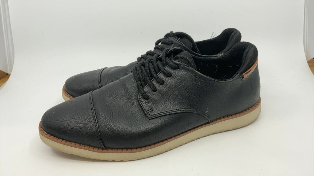 Dr. Scholl's Shoes Mens Sync Cap Toe Lace Up Oxford Black Smooth 9.5 M