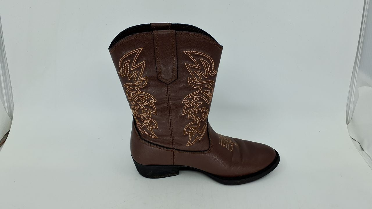 Deer Stags Boy's Ranch Western Boot, Dark Brown, 13 Little Kid