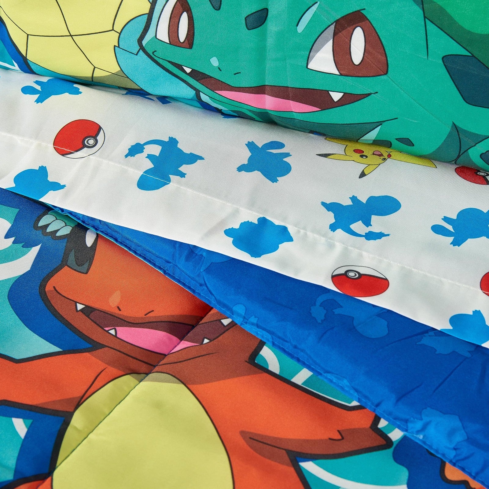 Northwest Pokemon Full Bed Set, Anime Comforter & Sheets, First Starters