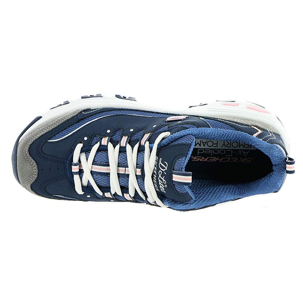 Skechers Women's Skech-AIR Dynamight Sneaker, Navy White, 9.5