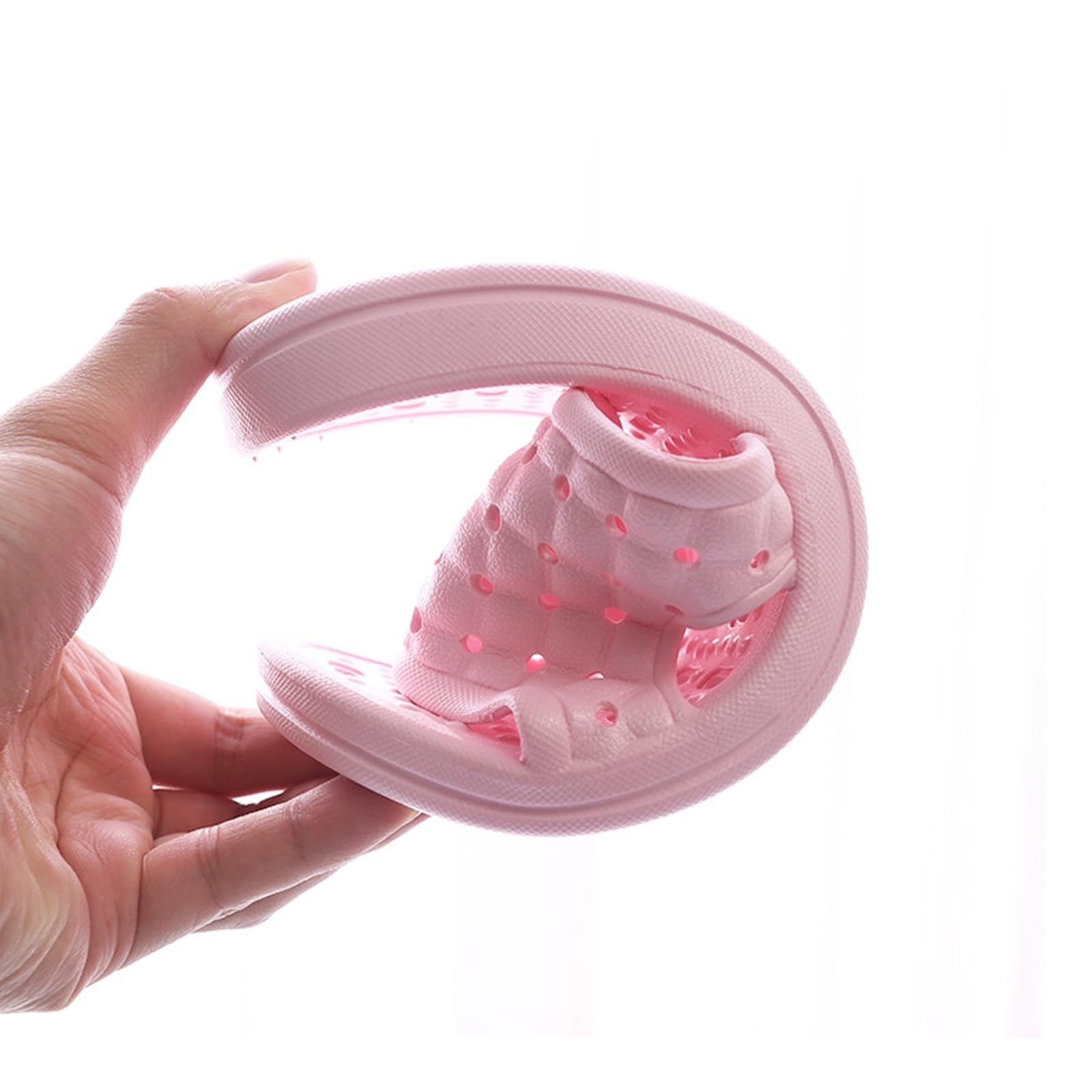 Casual Pink Shower Slides, Quick Dry, Non-Slip, Size 7.5-8W/6.5-7M