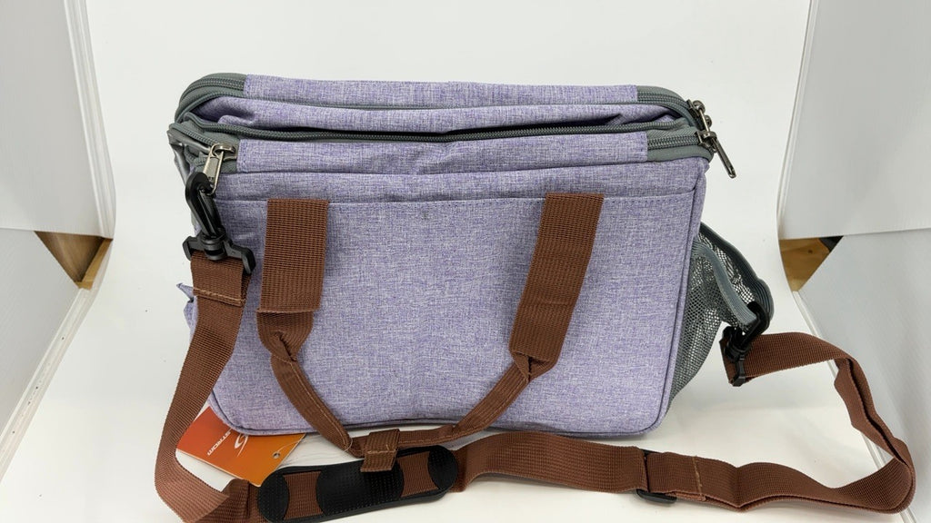 Expandable 23L Lunch Bag, Insulated Cooler with Side Pocket, Lavender